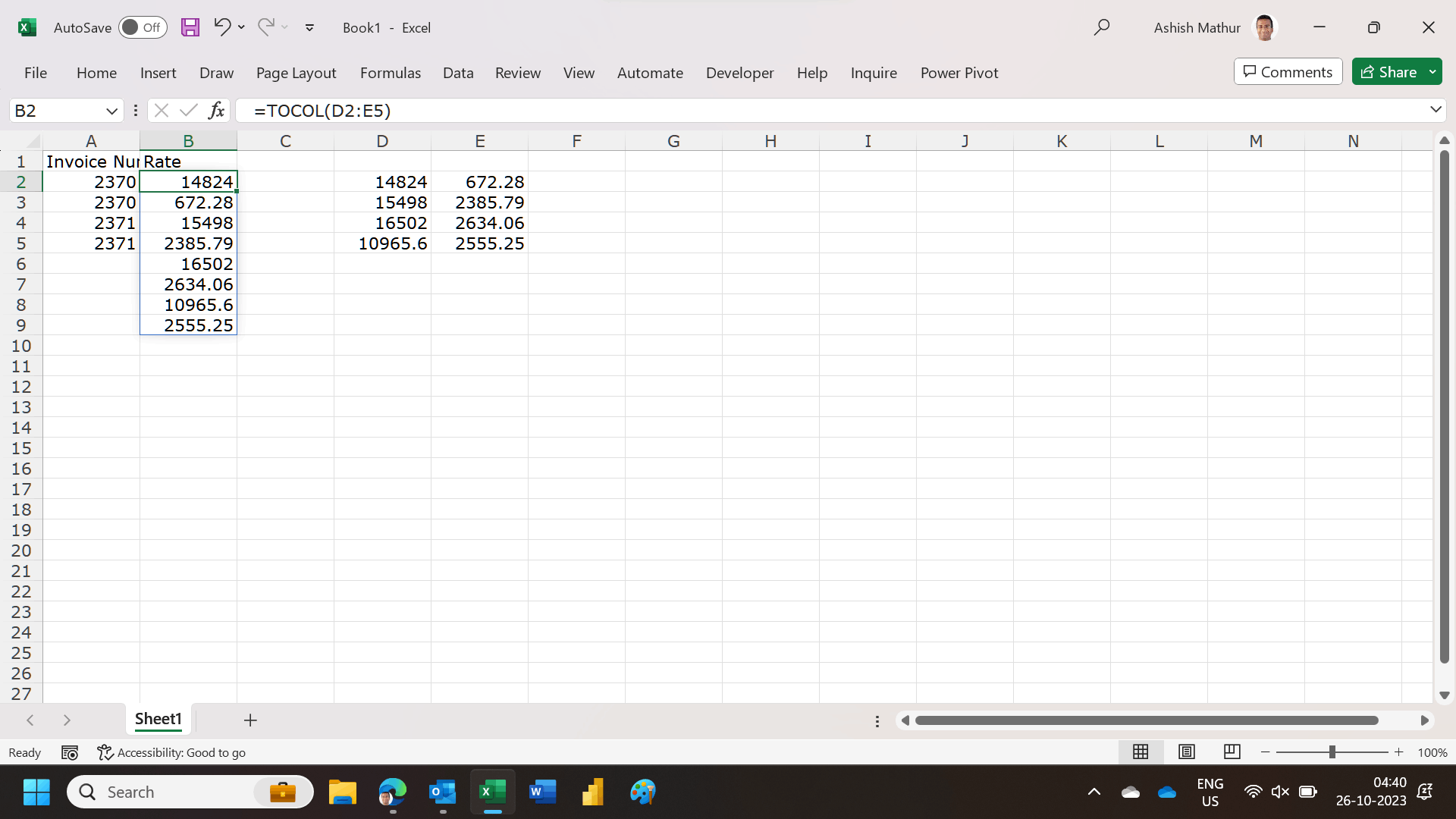 Excel formula assistance - Microsoft Q&A