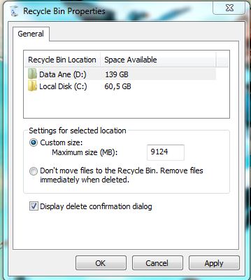 my recycle bin appears to be empty but i have been filling it up i ...