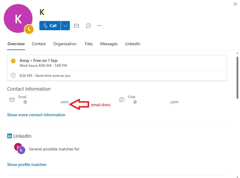 Show email address in addition to contacts name for safety/security ...