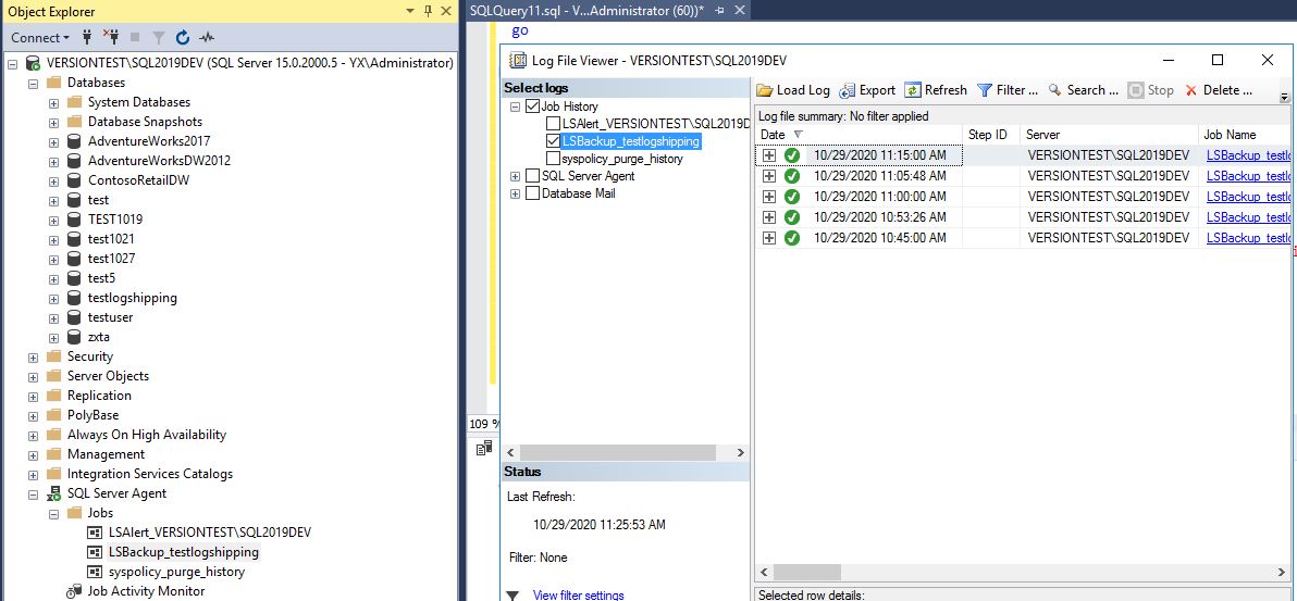 Log shipping Copy & Restore jobs were failing continuously without ...