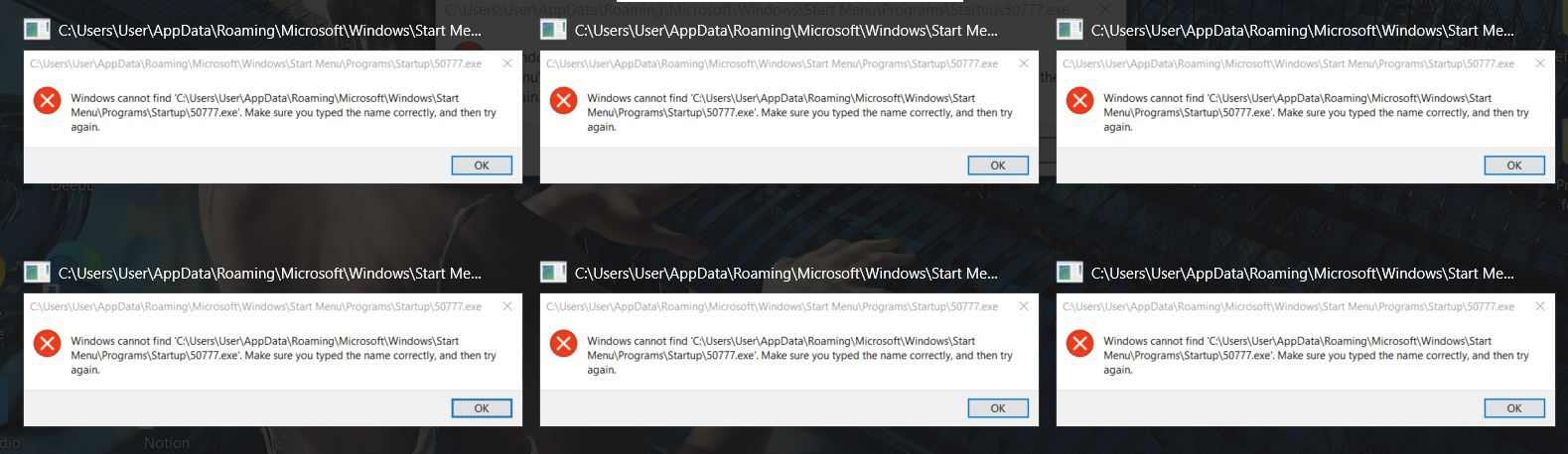 Error message just pop out randomly. - Microsoft Q&A