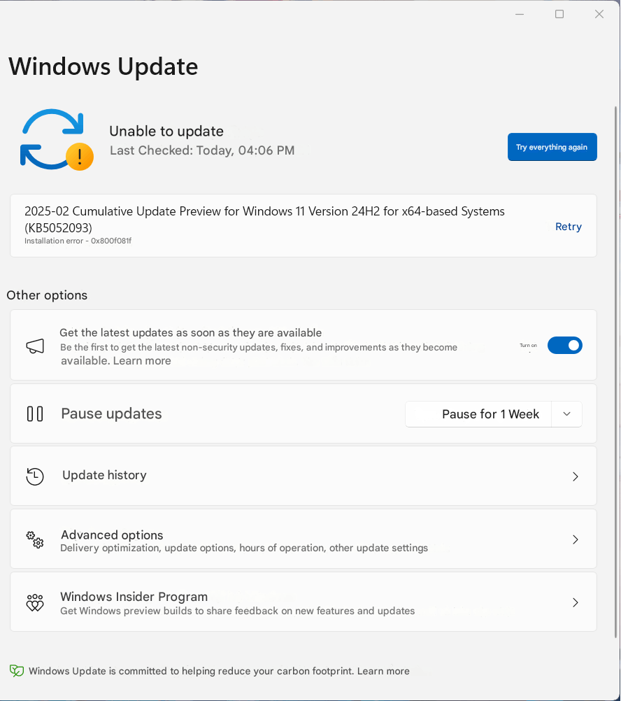 some errors about windows update - Microsoft Q&A
