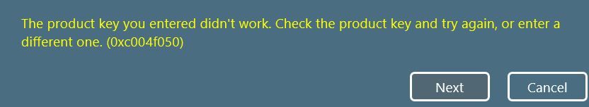 Why the product key for windows 10 pro can't work when i input in ...