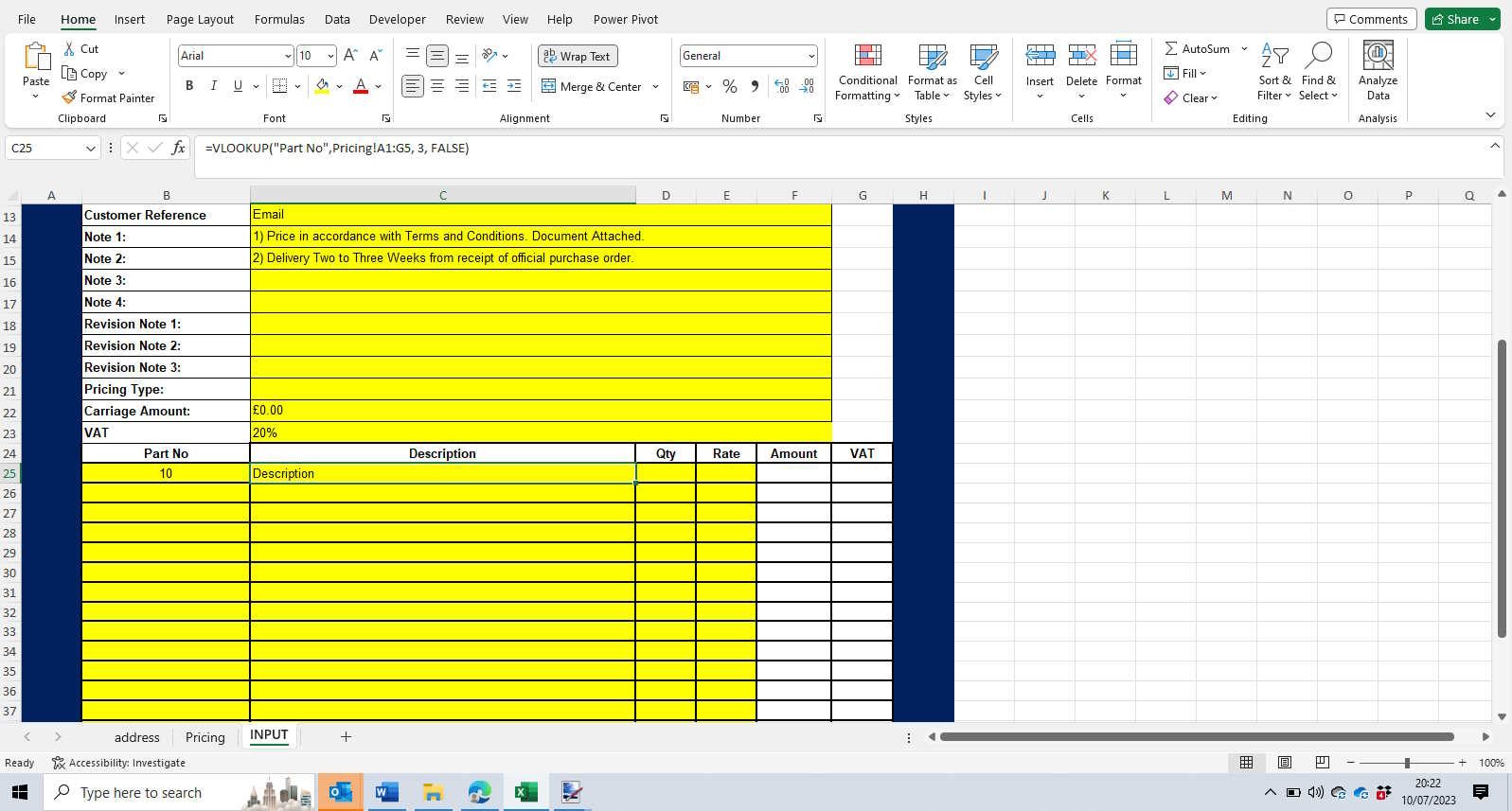 How do I create auto fill descriptions and pricing from another sheet ...