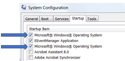 Why Microsoft Windows Operating System runs in Startup (msconfig ...