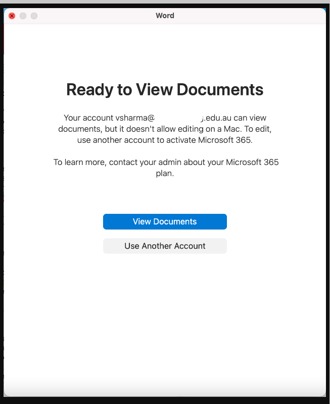 Unable to use MS office on BigSur - Microsoft Q&A