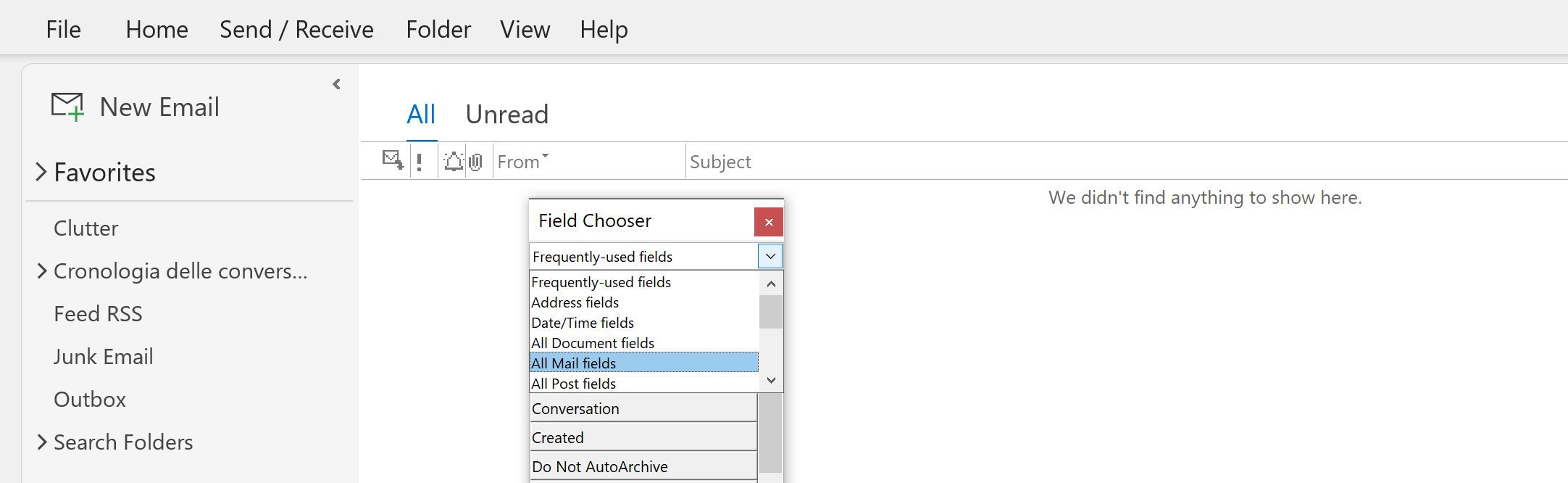 2. All mail fields