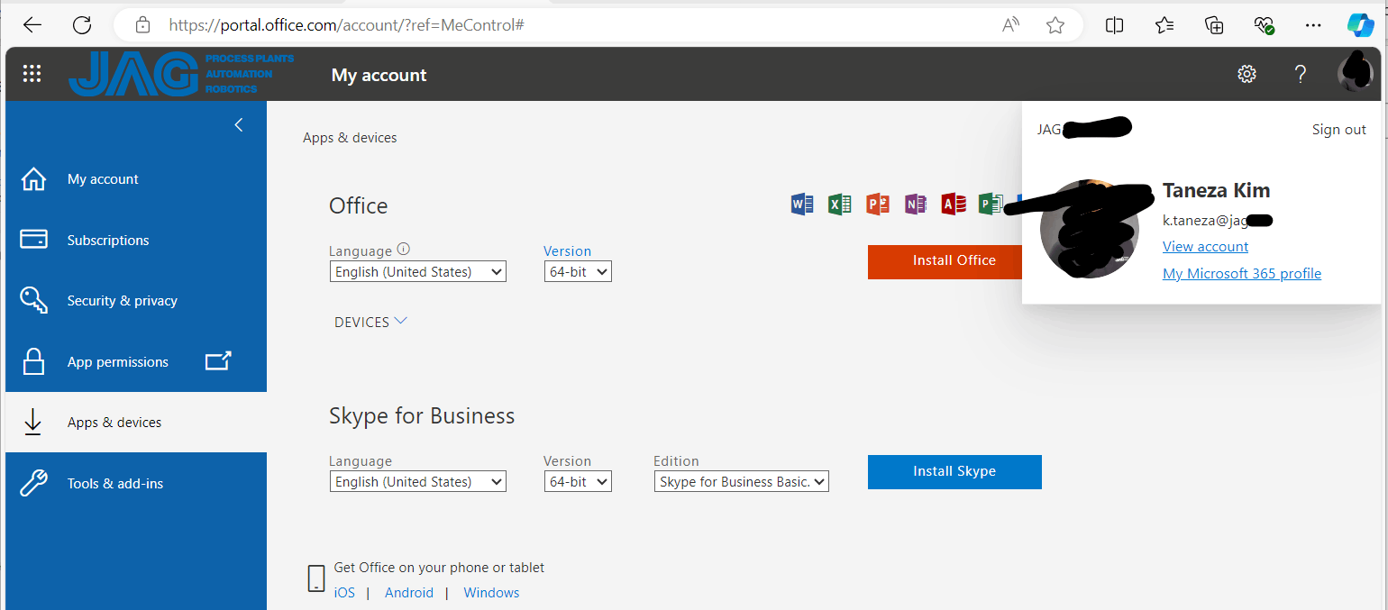 Cannot activate office product using work email : 