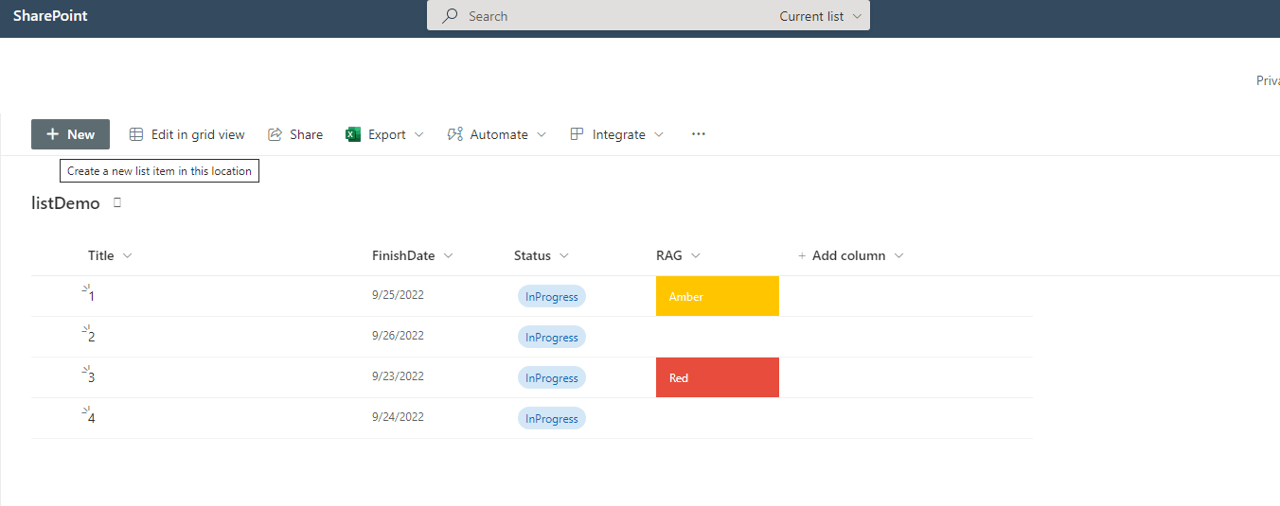 Choice column dependent on Date column in SharePoint Online - Microsoft Q&A
