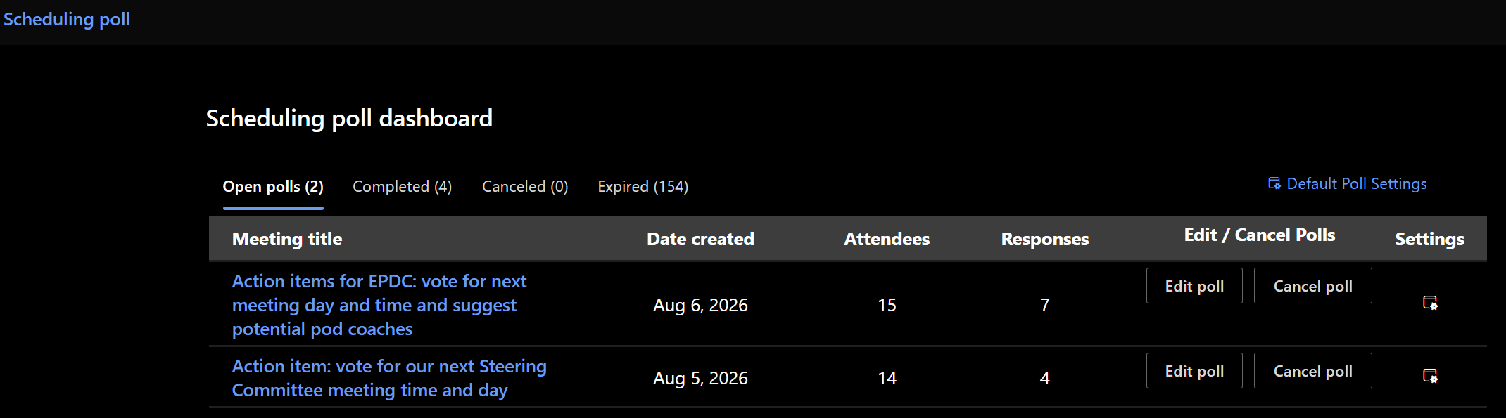 scheduling poll 1