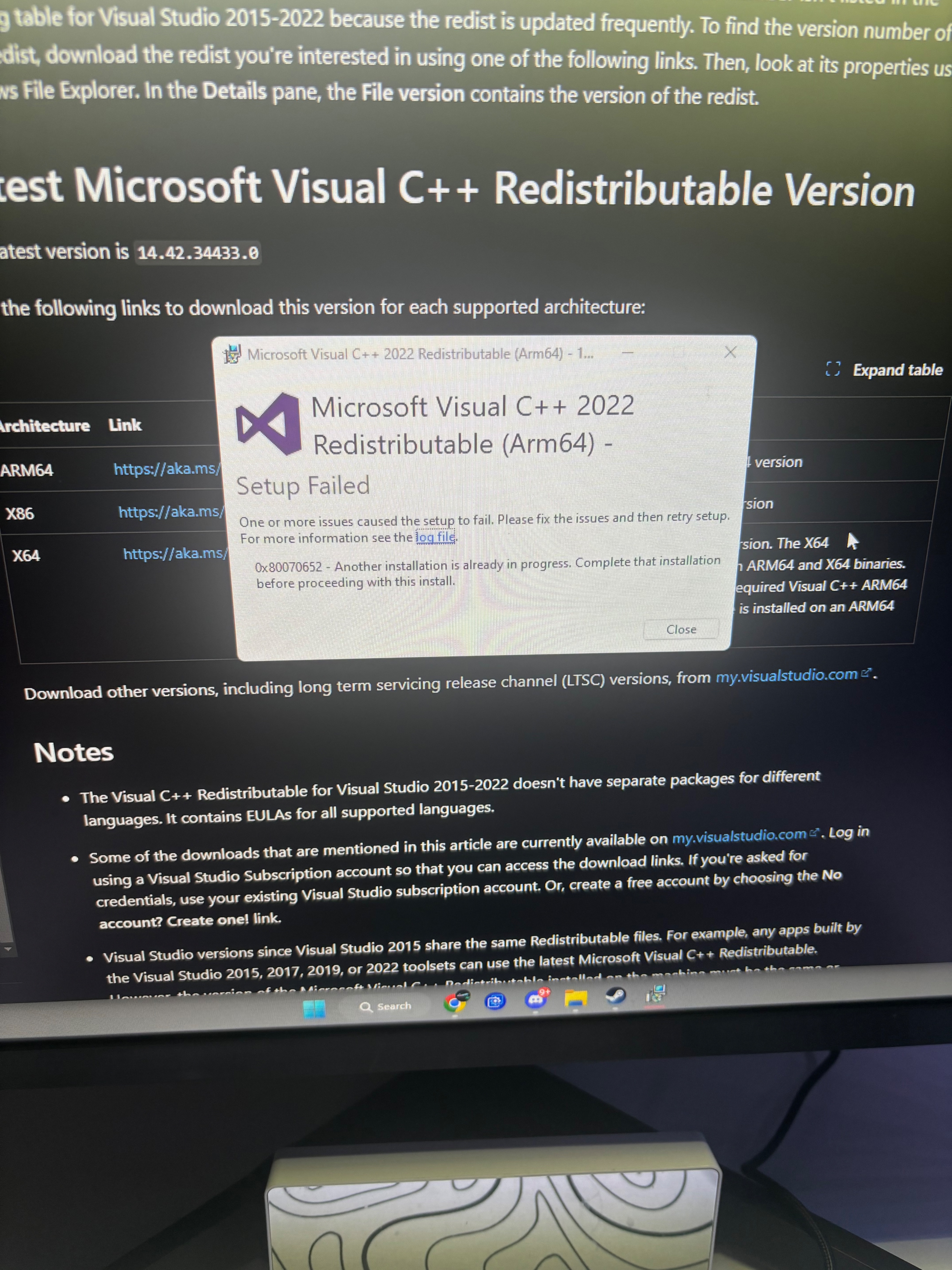 visual c++ not installing - Microsoft Q&A