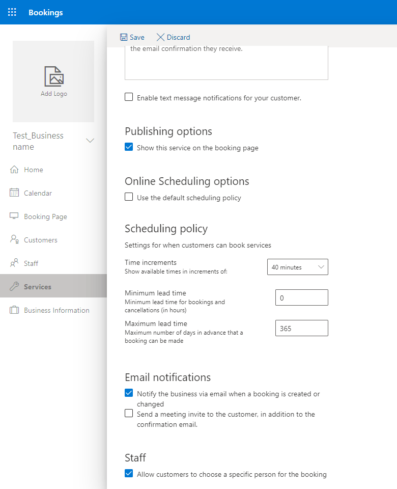 Bookings Time increments issue - Microsoft Q&A