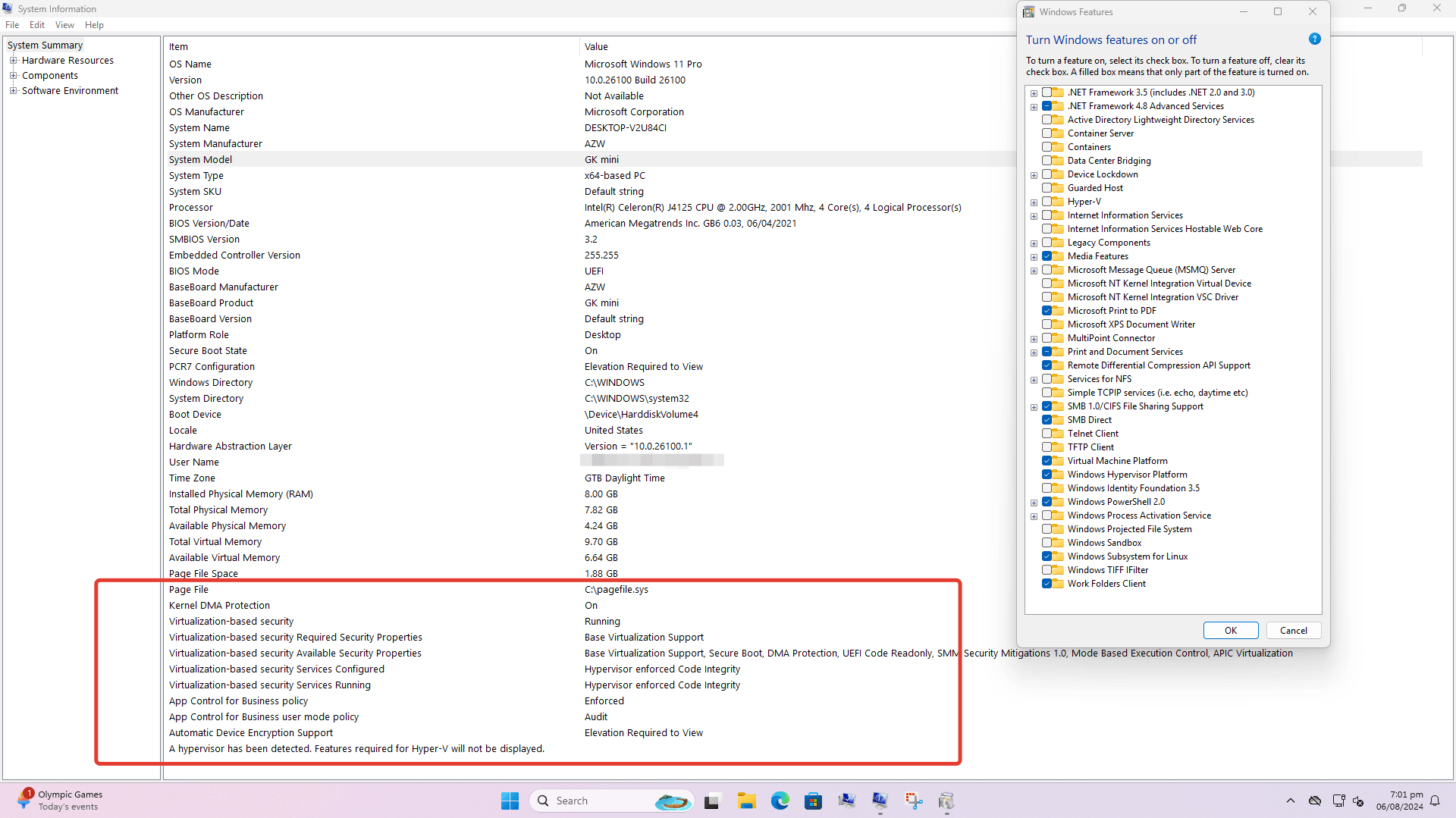 VIRTUALIZATION SETTINGS in BIOS. UEFI, Windows Features on/off ...