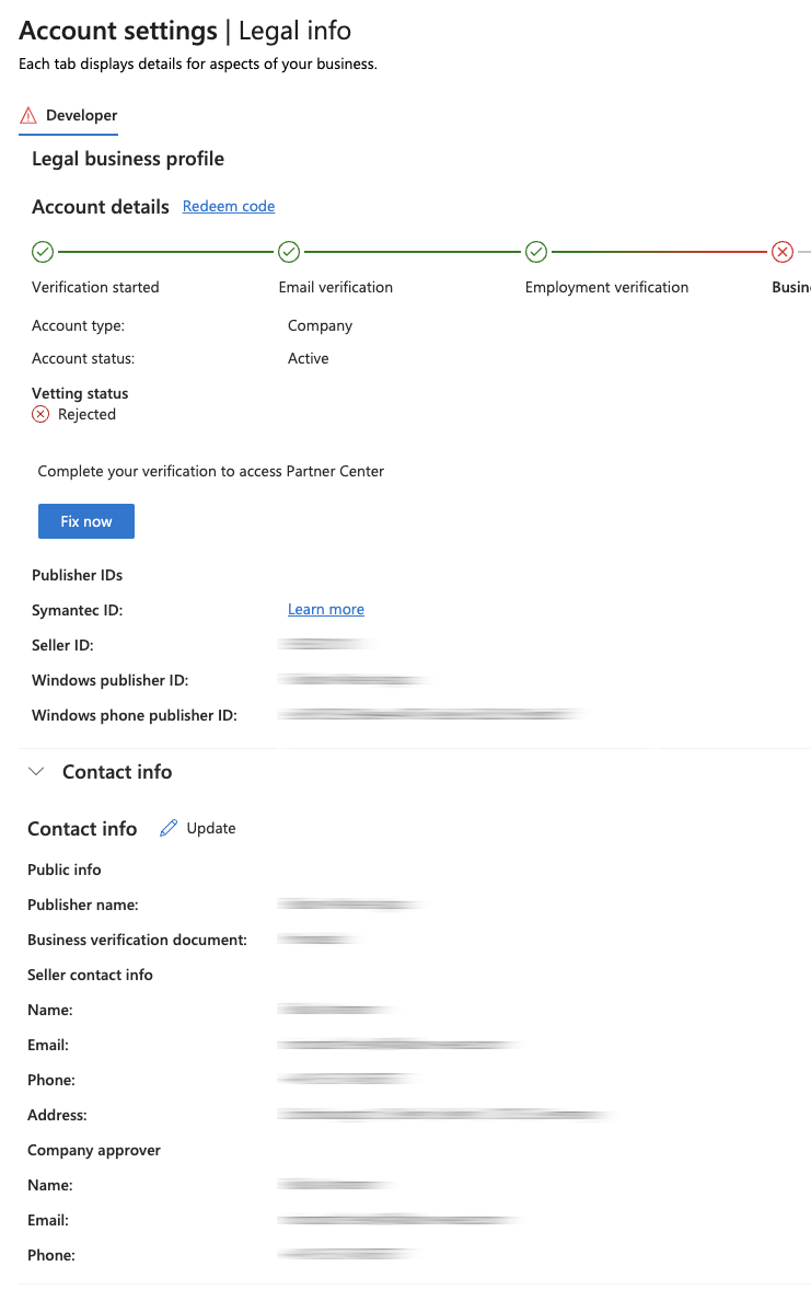 Changing Company Name to match legal documents - Microsoft Q&A