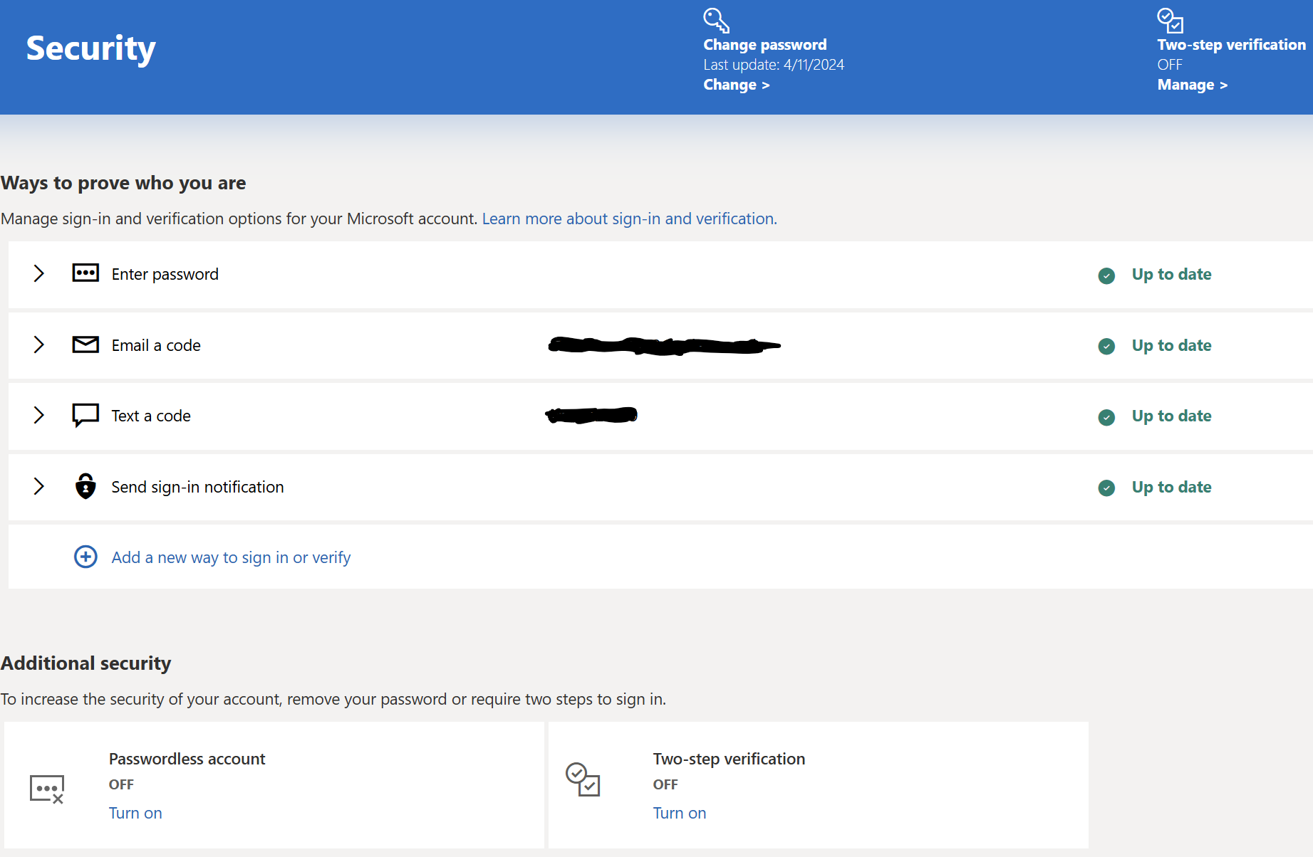 Microsoft Security Page