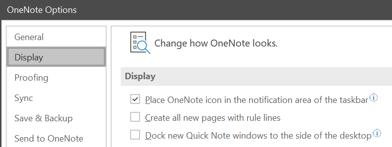 OneNote desktop 