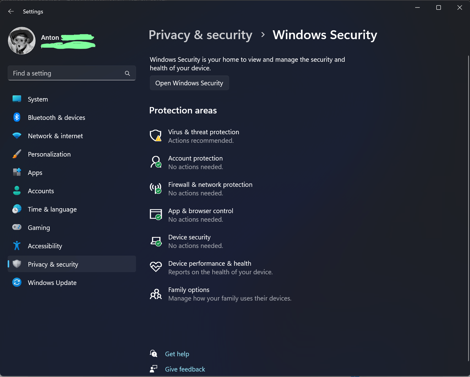 Can't access security services of my Windows 11 - Microsoft Q&A