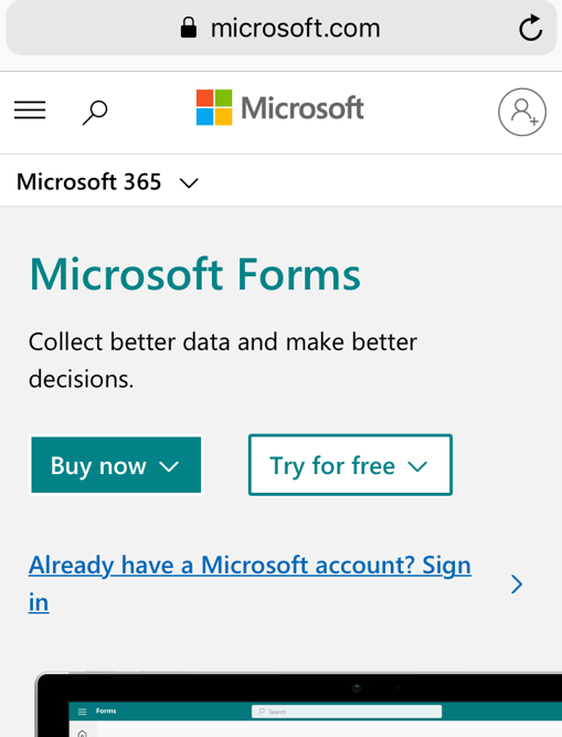QUESTION ABOUT LOG IN MICROSOFT ACCOUNT-FORMS - Microsoft Q&A