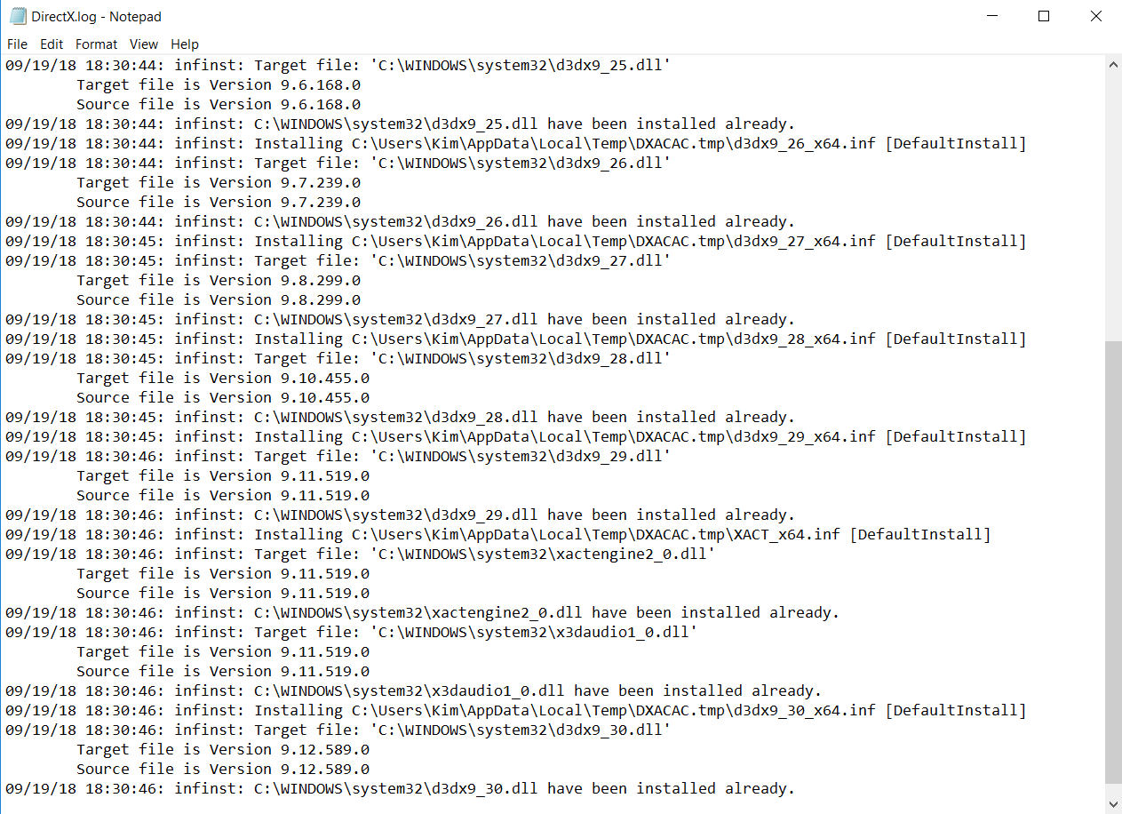DirectX errors and DirectX wont install, no matter what - Microsoft Q&A