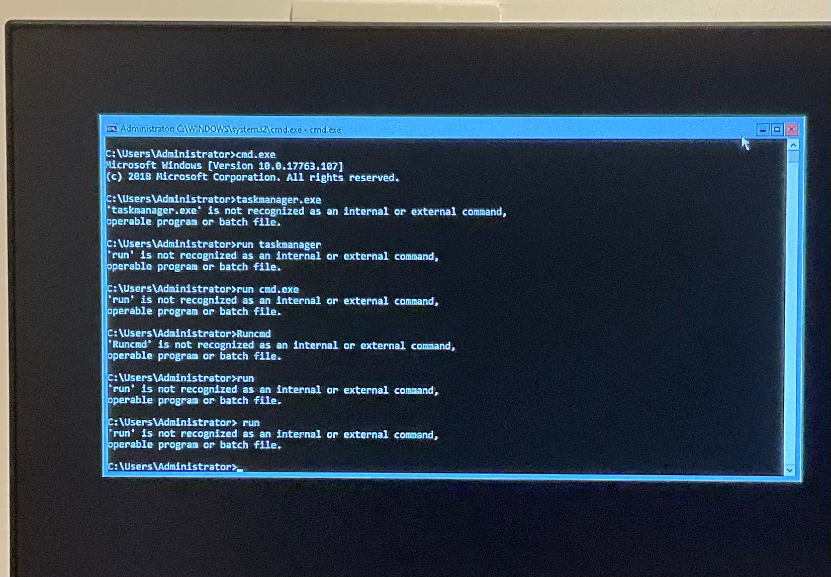 When I was installing windows 10 server 2019,how to get pass cmd ...