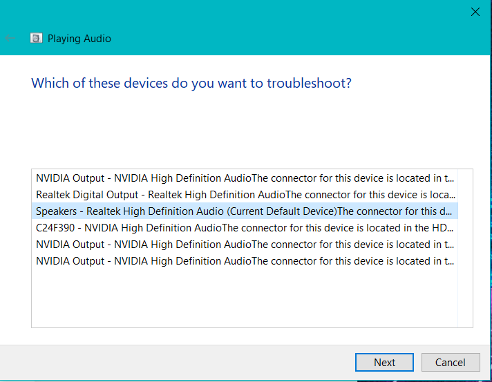 Audio Output Device - Microsoft Q&A