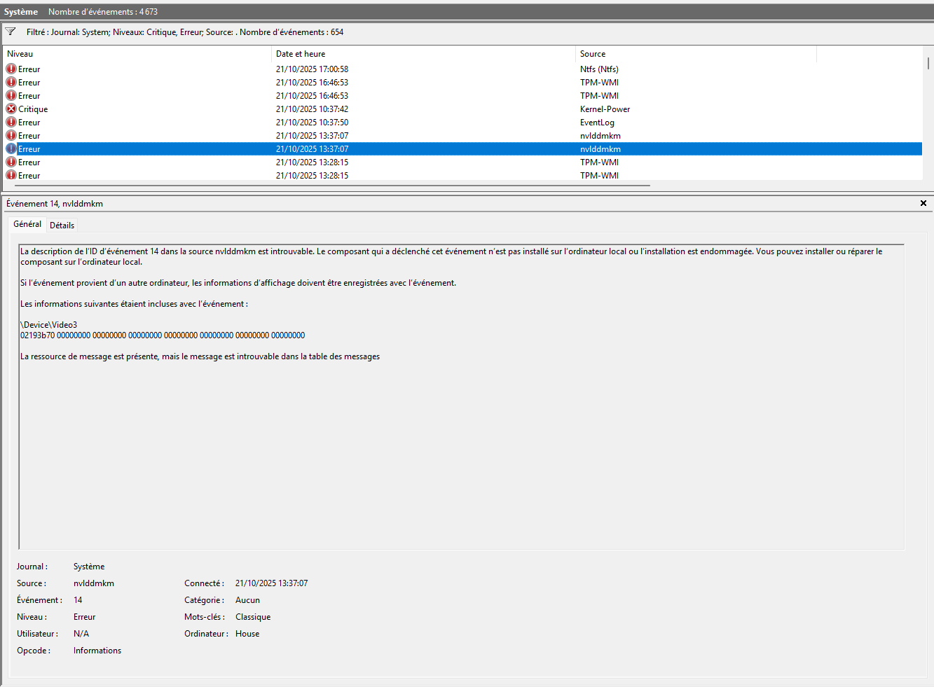 Having black screen when gpu is sollicited and windows logs - Microsoft Q&A