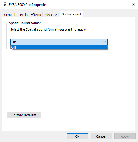 Spatial Sound enable option missing - Microsoft Q&A