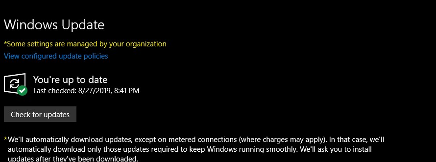 Last checked in Windows update - Microsoft Q&A