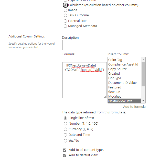 Help with SharePoint calculated column formula with IF logic to return ...