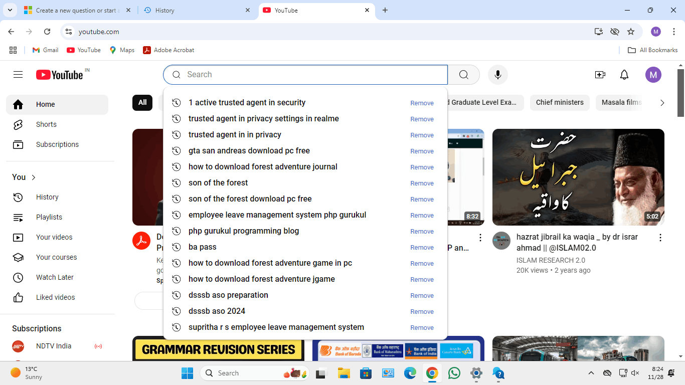 My google search history has searches I never searched and also same ...