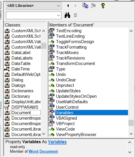 vba Is there a Workbook variable or Worksheet variable comparable to ...