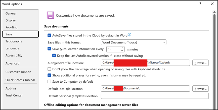 Changes are not visible after saving and reloading the file. Also ...