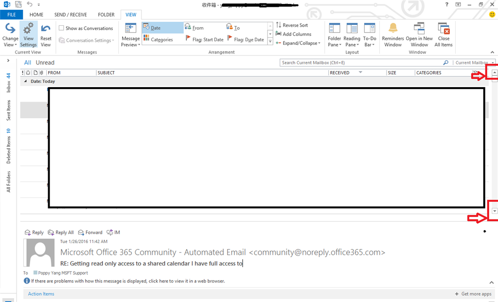 Outlook 2016 scroll settings - Microsoft Q&A