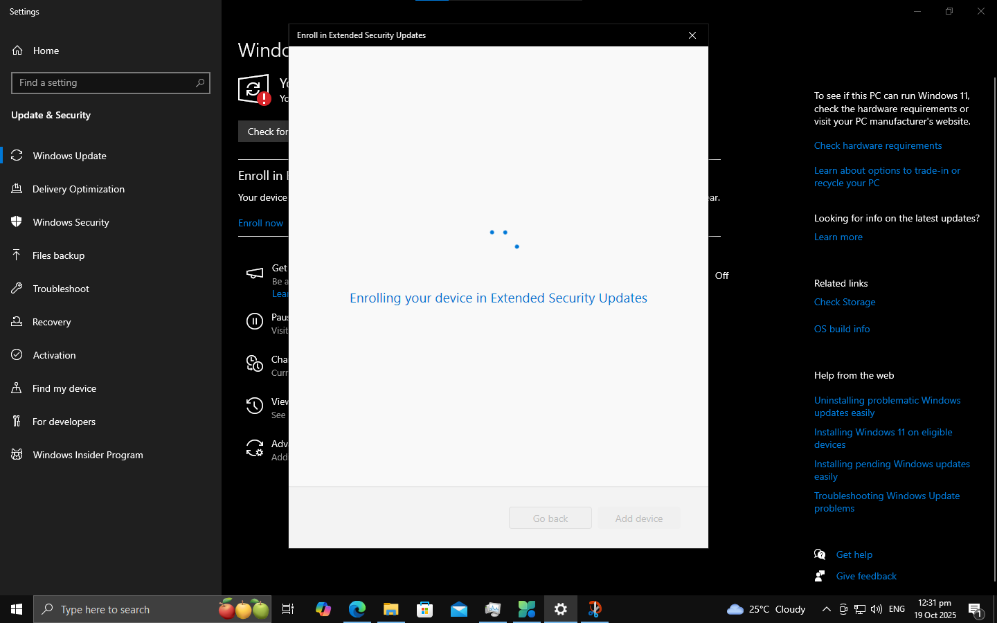 w10.esu.settings.winupdate3Screenshot 2025-10-19 122953