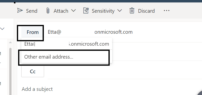 No way to set From address on mobile app or owa? - Microsoft Q&A