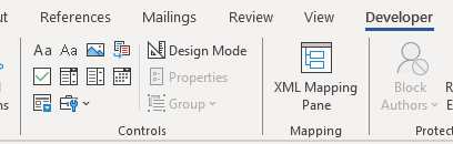 Content controls not showing up in the developer tab - Microsoft Q&A