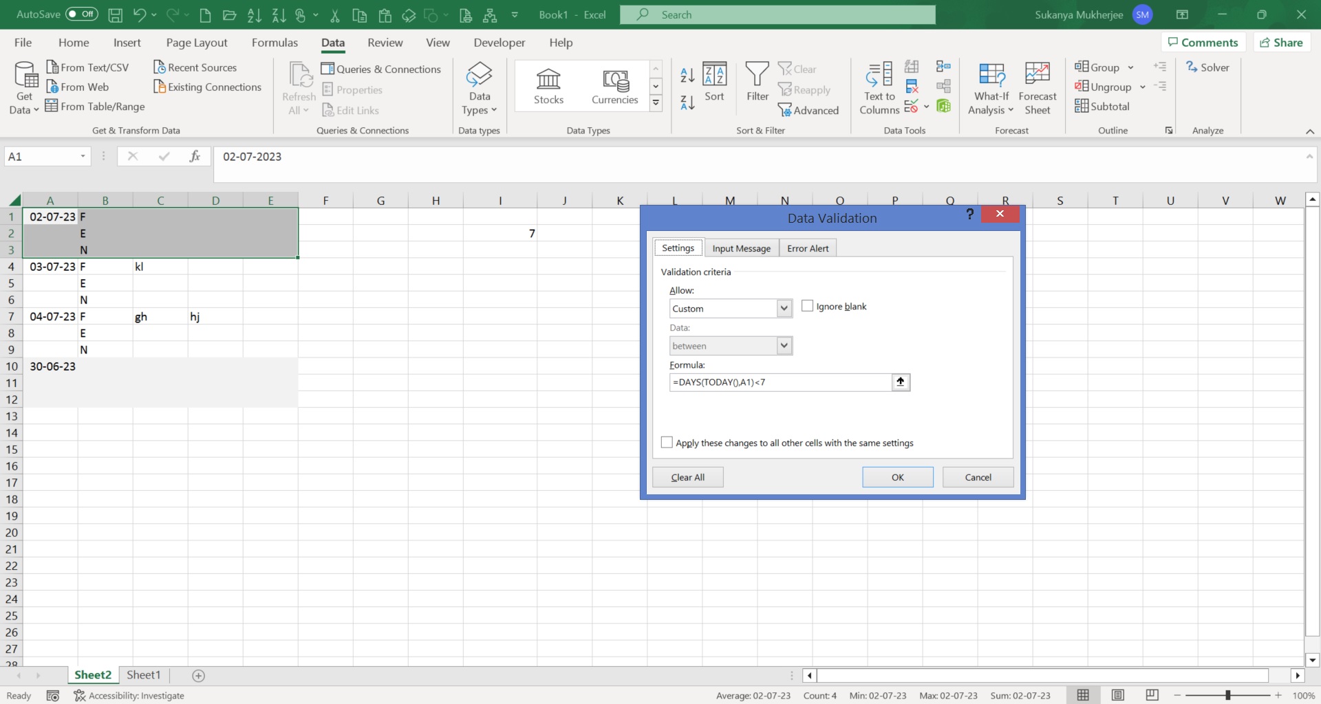 Lock rows of cells based on a date value in one cell - Microsoft Q&A