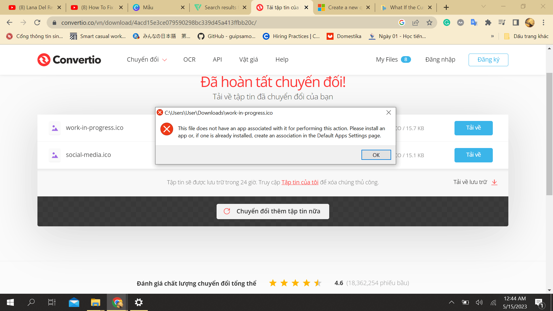 Error in changing icon - Microsoft Q&A