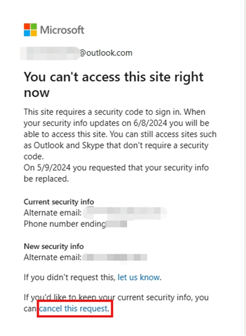 how to change passwords after security info was changed recently before ...