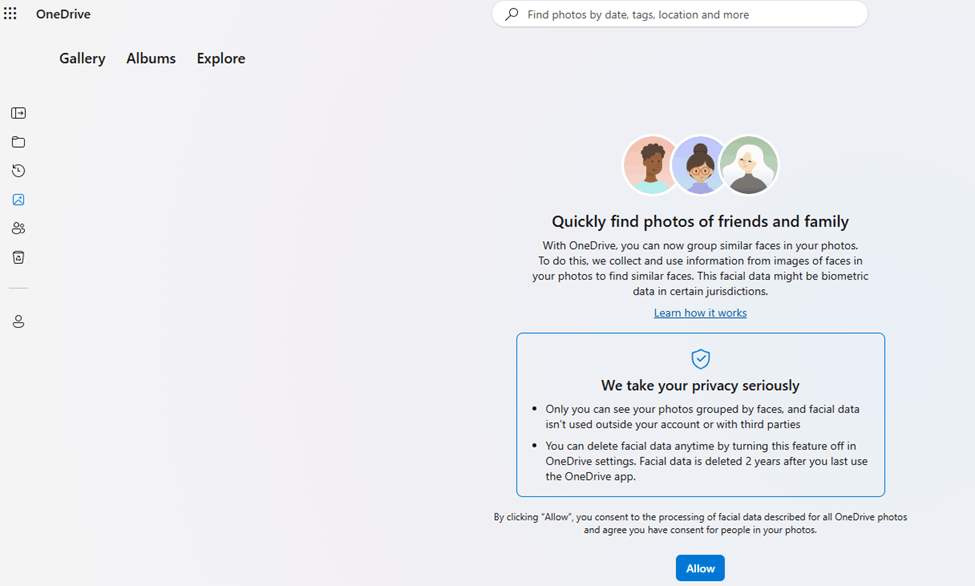 Tagging individuals in pictures to compensate for mistakes OneDrive ...