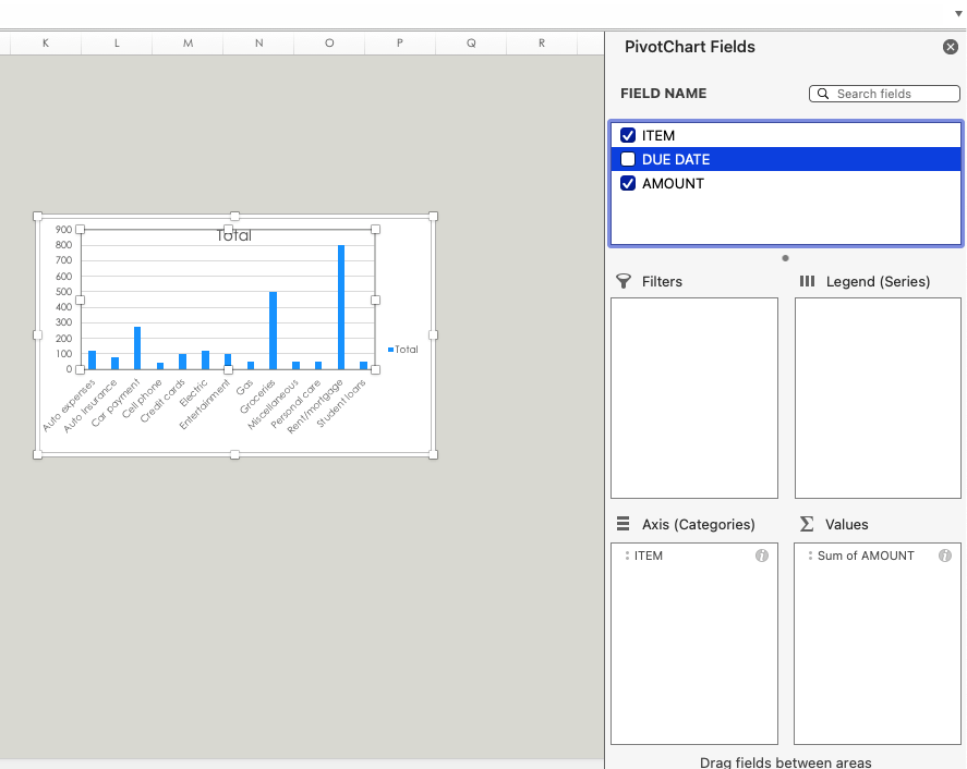 PivotCharts in Excel for MacOS - Microsoft Q&A