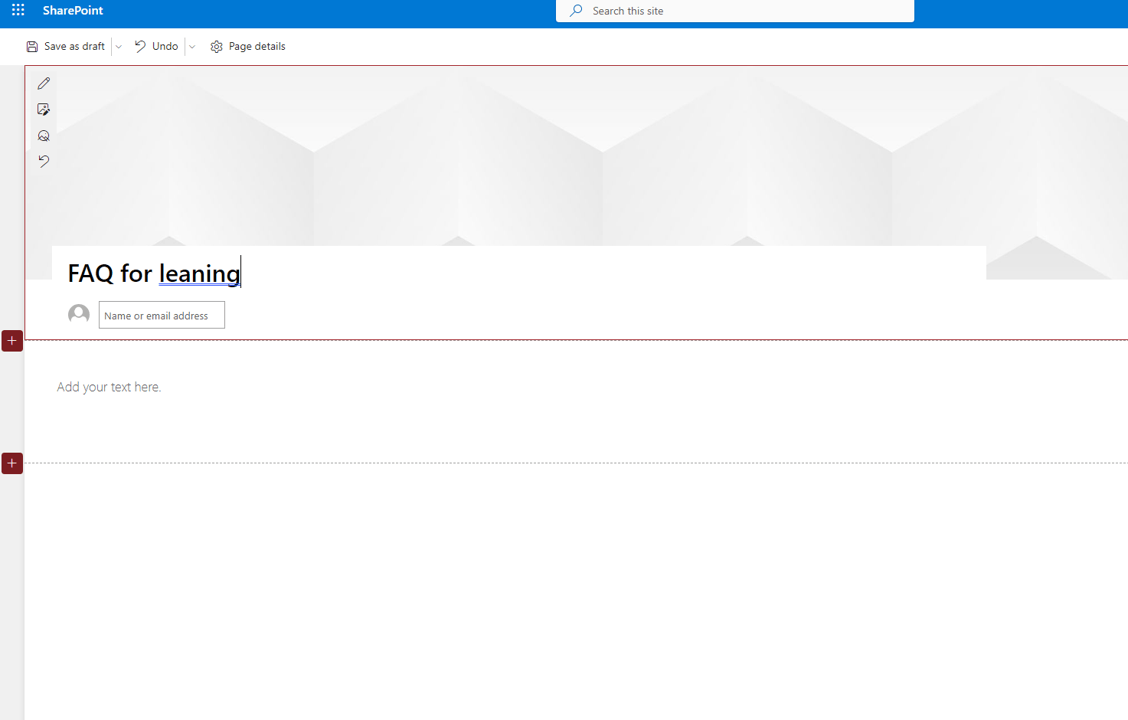 I would like to create a list of Frequent Ask Questions - Microsoft Q&A