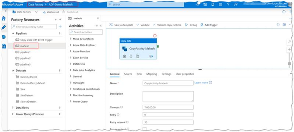 Azure Data Factory how do I use the "Support Files" for backing up and ...