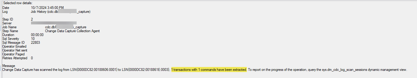 Error in CDC Capture job, "Could not find stored procedure 'sys.sp_ins ...