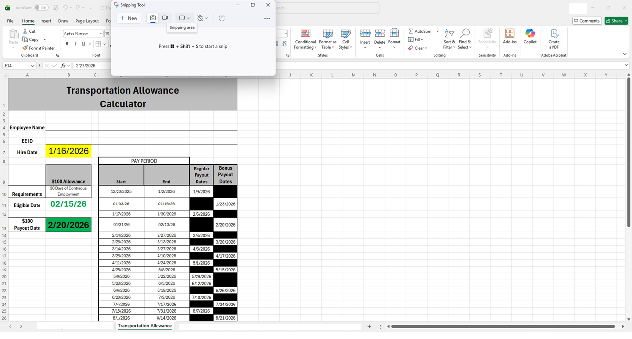 I want to create a formula, using a hire date +30 days, I want to ...