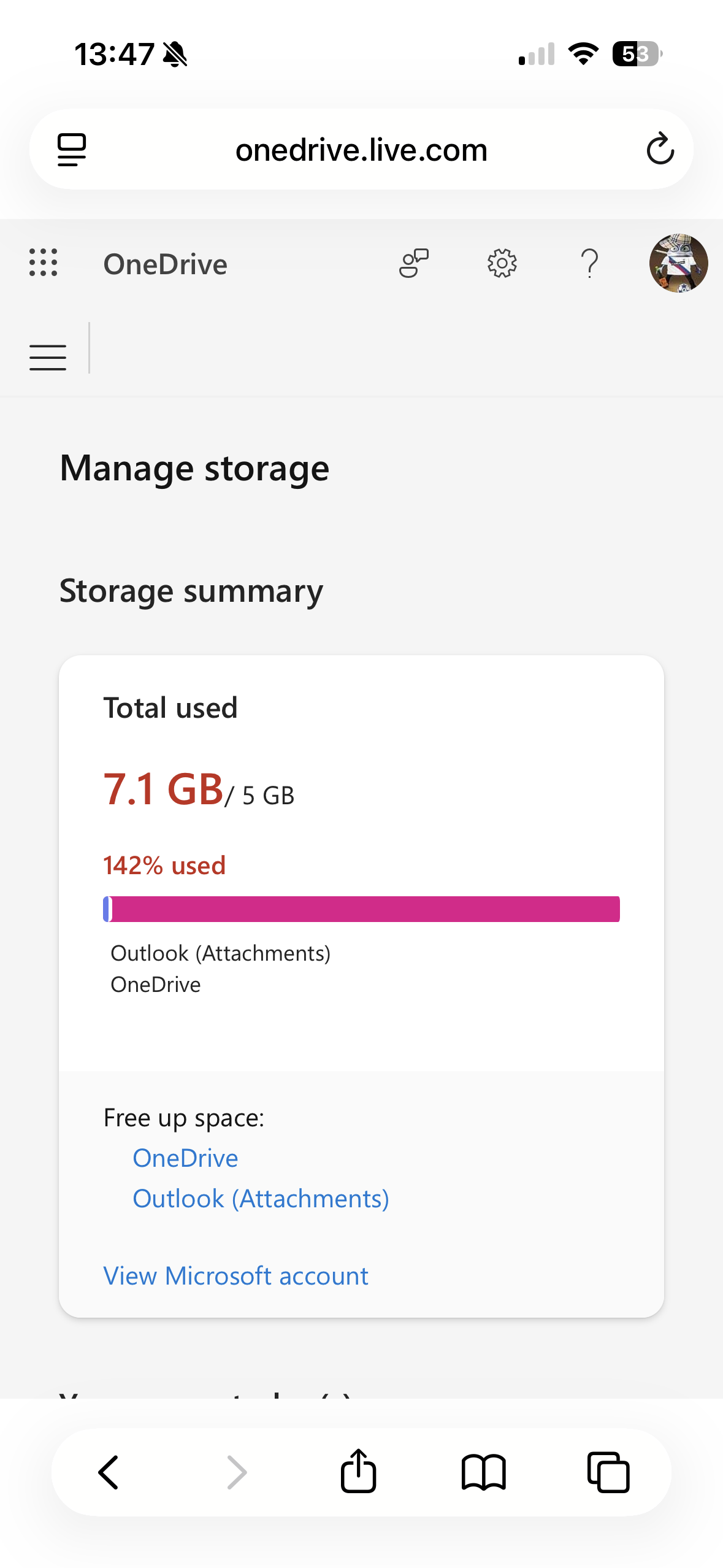 Outlook saying storage is full - Microsoft Q&A