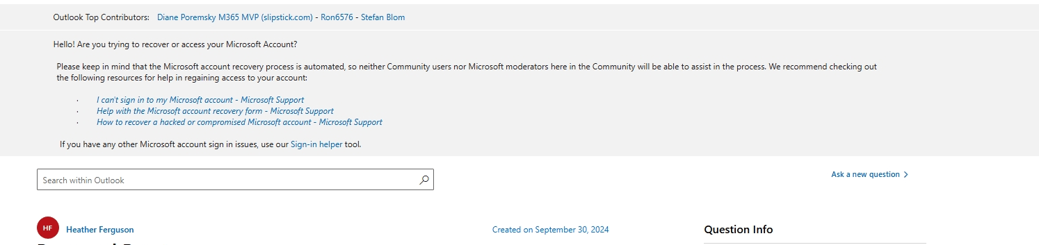 Password Reset - Microsoft Q&A