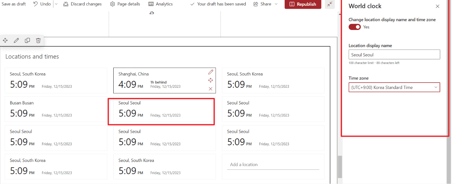 The World Clock feature in SharePoint has an error - Microsoft Q&A