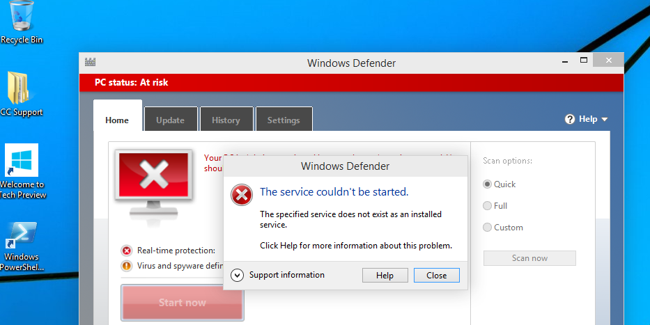 The specified Service does not exist as an installed service - What ...