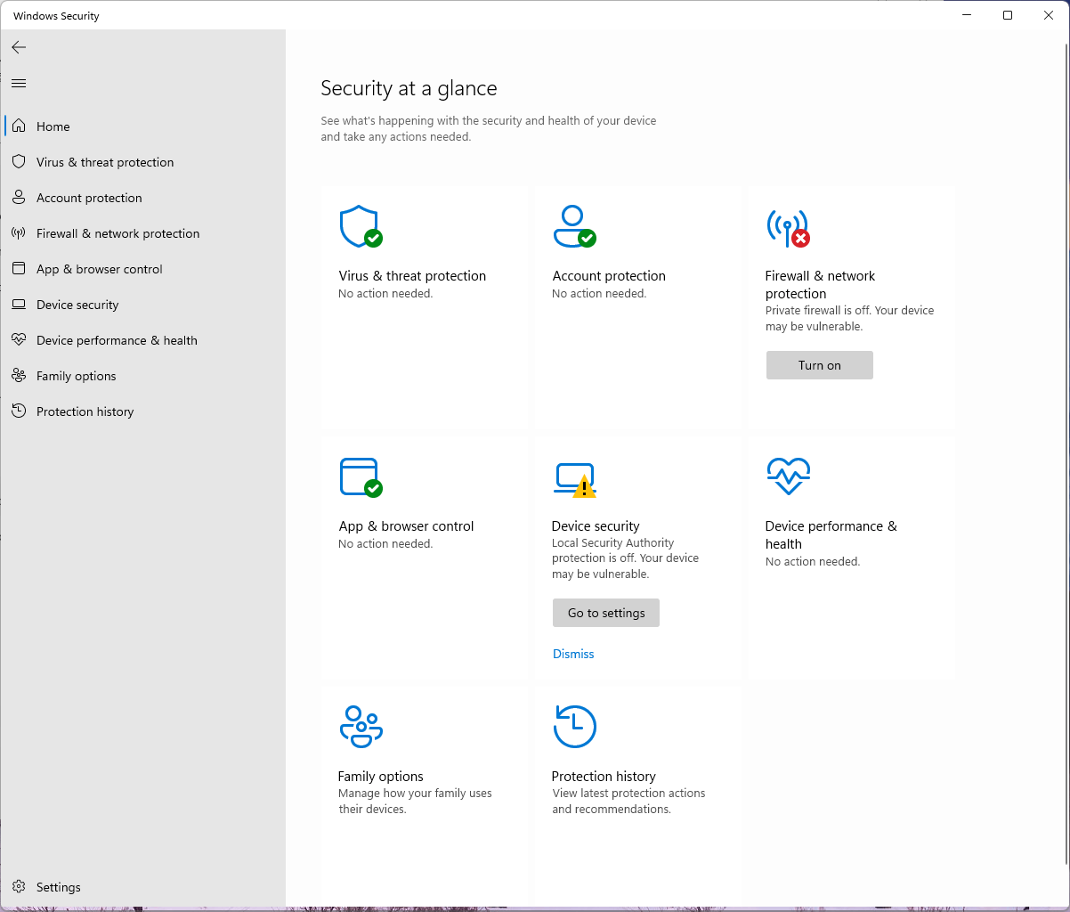 2 Issues in Windows Security in Windows 11 - Microsoft Q&A
